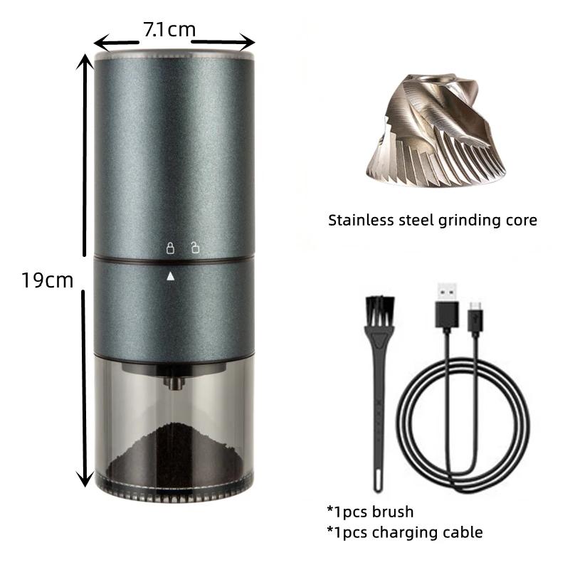 Tragbare Upgrade Elektrische Kaffeemühle TYPE-C USB Ladung CNC Edelstahl Mahlkern Kaffeebohnen Mühle