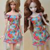 Schulterfreie Puppenkleidung für Barbie-Puppenhaus, Blumen-Partykleid, Kleider, Vestidos für Barbie-Puppenhaus, Zubehör, Kinderspielzeug, Geschenk