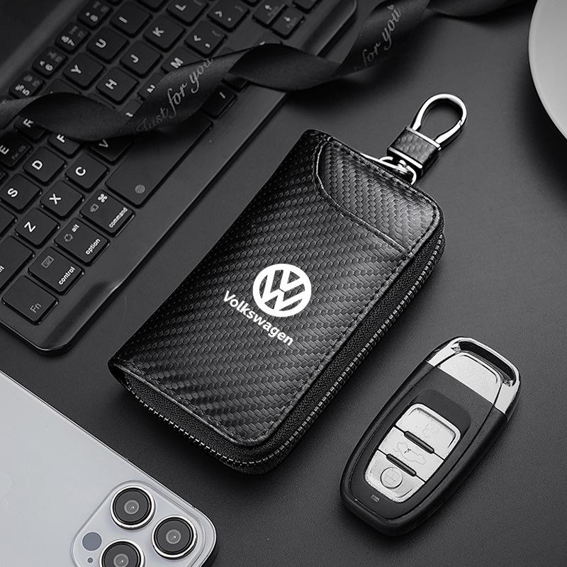 Carbon Fiber Car Driver's Licence Organiser Insurance Card Holder Wallet Purse for Volkswagen Vw Passat Jetta Polo Touran Golf zg7