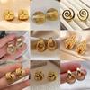 Retro Gold Geometric Twist Knot Spiral Clip On Earrings For Non Pierced Ears Women Party Fashion Statement Jewelry