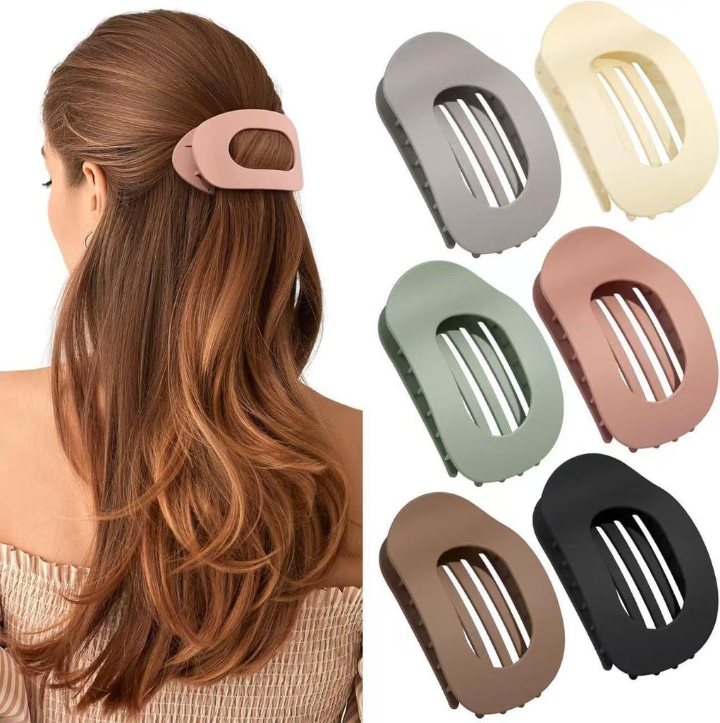 Curved Oval Updo Hair Claw - Temperament Shark Clip