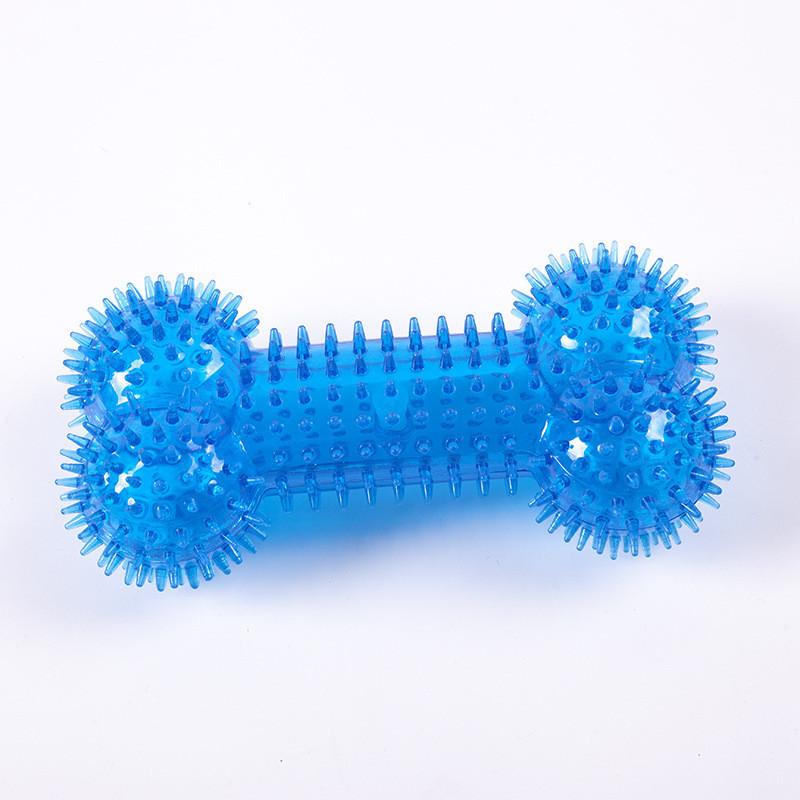 Tpr Dog Toy Durable And Noise-making Pet Chew For Teeth Cleaning Spike Bone Toy For Dogs
