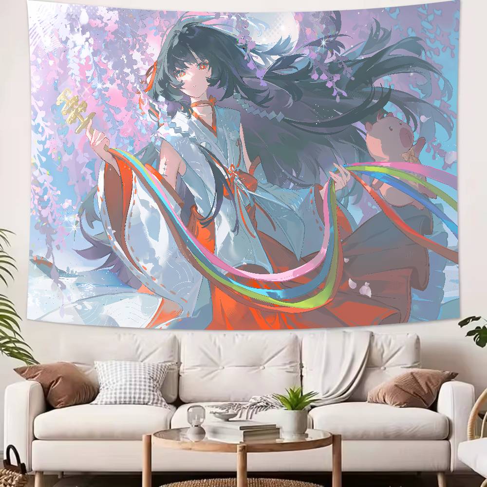 Hot Pretty Girl Chisa Wuthering Wave GAMING Tapestry Wall Hanging Wall Rugs Dorm Decor Blanket Camping Decoration Tapestry