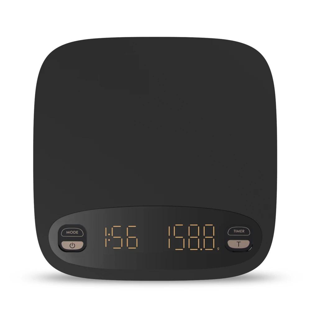 2KG 0.1G Digital Coffee Scale Electronic Drip Coffee Scale With Timer USB Charging Kitchen Weighing Scale LED Screen Weighing