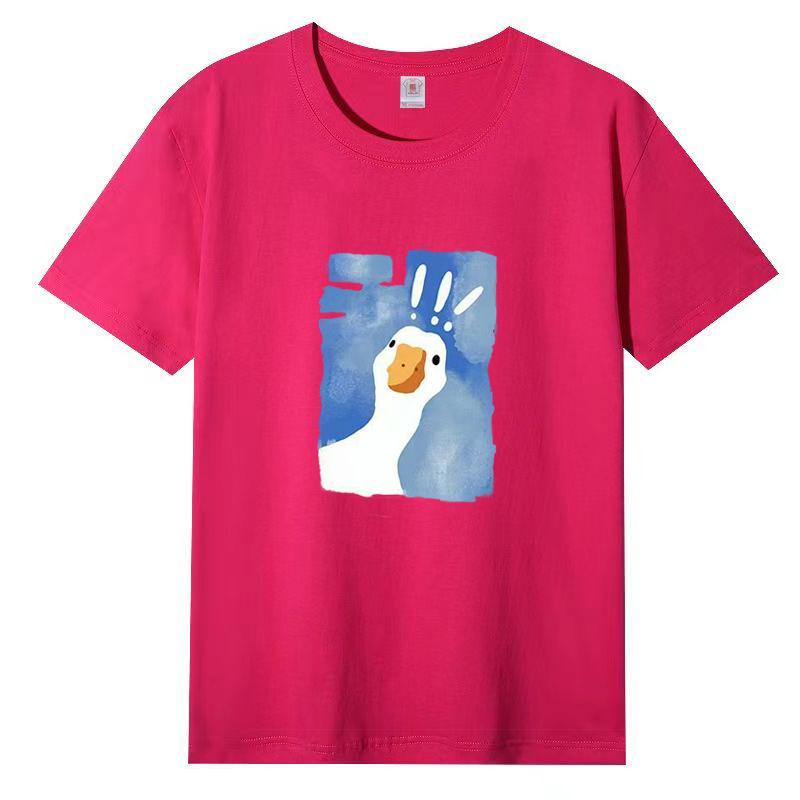 

Синяя женская летняя популярная футболка с коротким рукавом Хлопковая свободная футболка с принтом 3XL