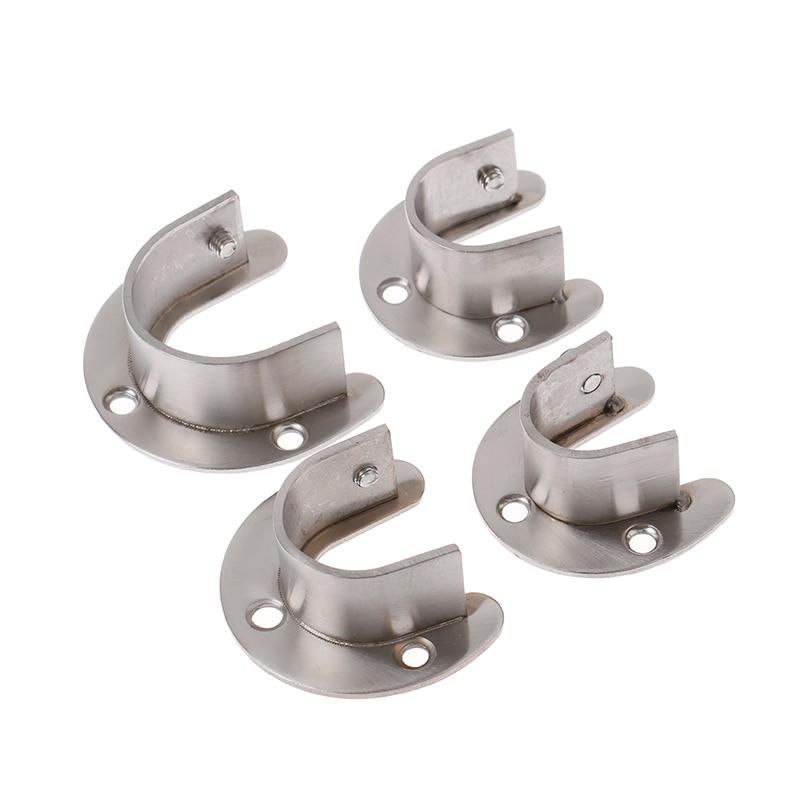 Supporto per Armadio 19/22/25/32mm Presa per Asta Acciaio Inossidabile Supporto per Asta a Flangia Supporto per Asta Tenda Doccia Supporto di Tensione