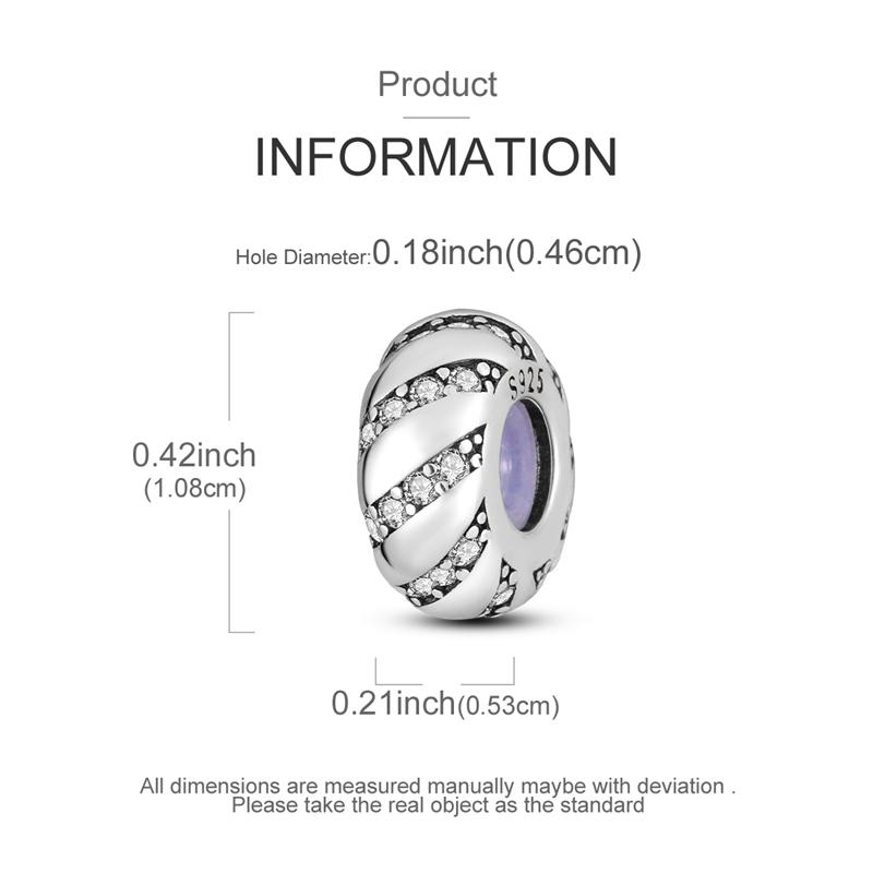 Original Charms Beads Copper Clip Charms Zircon Silicone Spacer Beads Fit Original Bracelet Diy Charm Women Jewelry