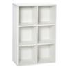 Six-Cube Bookcase - White Wood Effect