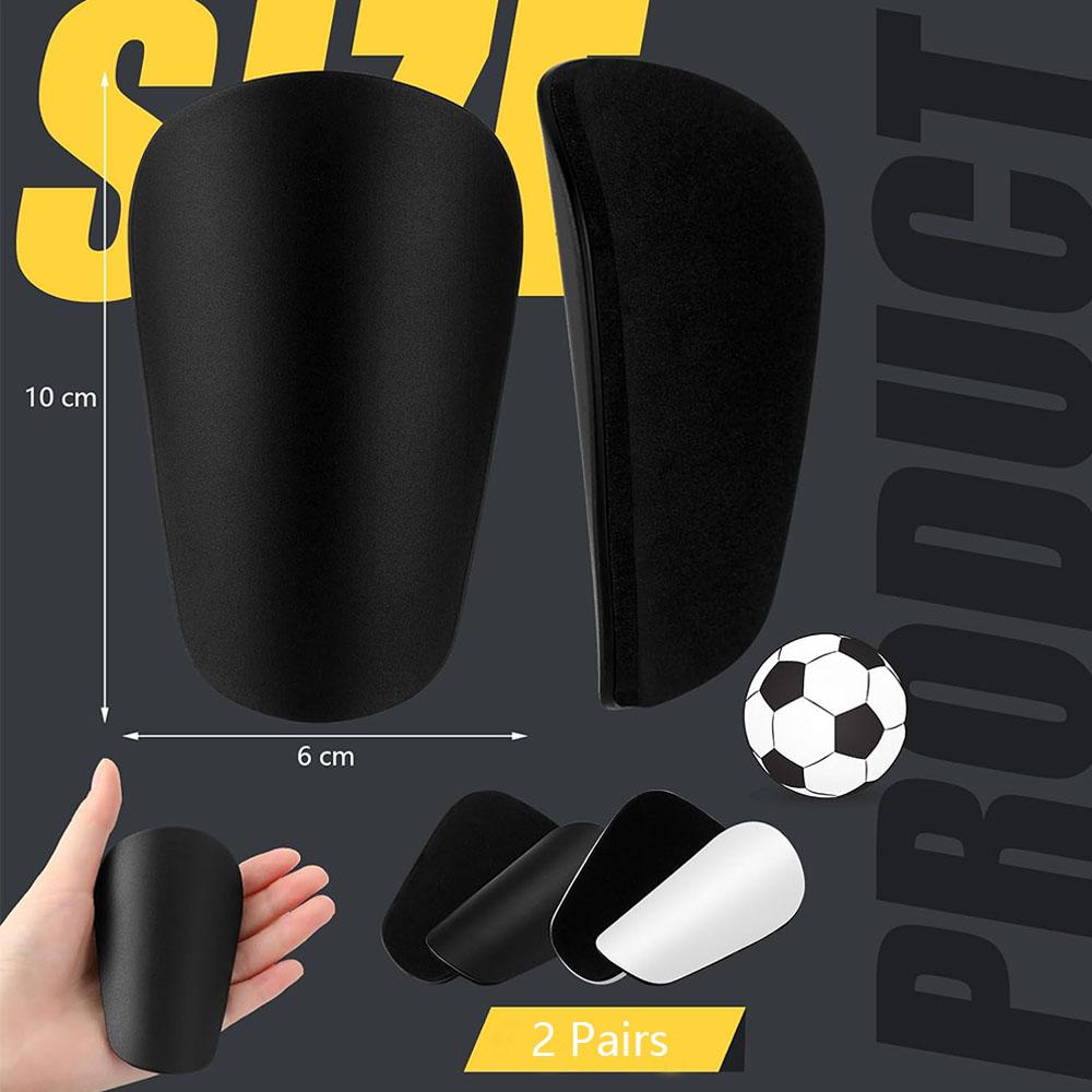 New 2 Pairs Black + White Mini Shin Guard Protective Equipment for Youth and Adults