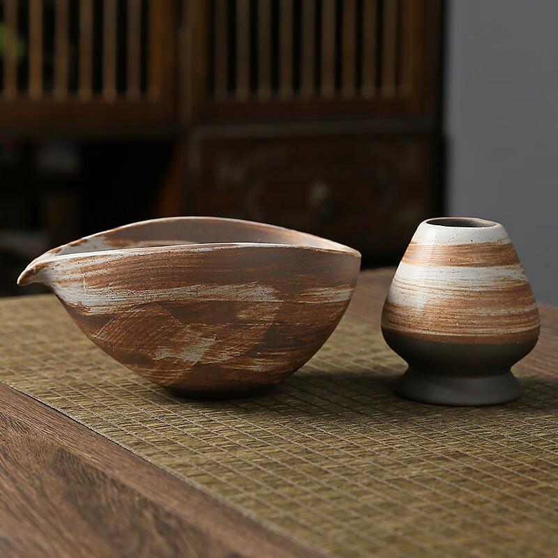 Japanese Coarse Pottery Matcha Tea Set