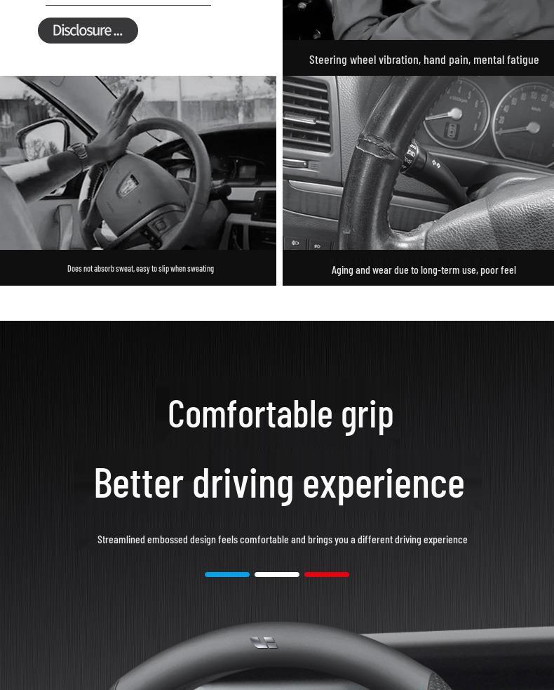 Ideal ONE/L7/L8/L9 Genuine Leather Steering Wheel Cover, Ultra-Thin, All-Season Fit