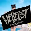 Famoso Festival Musicale H-Hellfest Coperta in Microfibra Asciugatura Rapida Teli da Spiaggia Stampa Oversize Coperta Asciugamano Super Assorbente