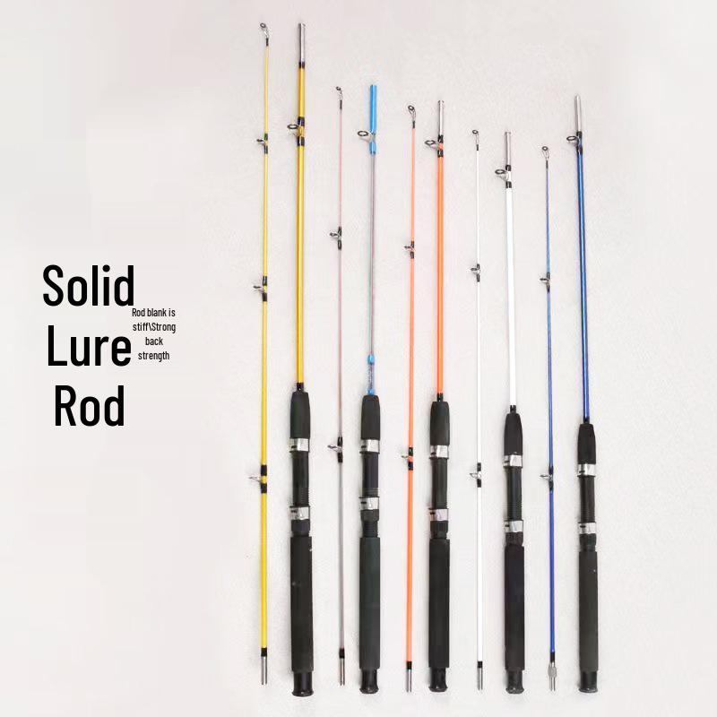 Telescopic Solid Fiberglass Fishing Rod for Boat Lure Tackle