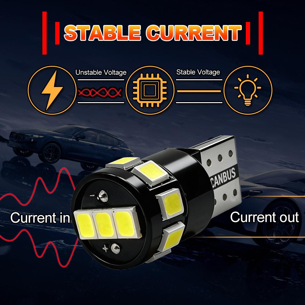 LED T10 6000K W5W 194 LED Driving SL Advance 6000K White Car Reading Bulbs Door Lamps Interior Light DC12V