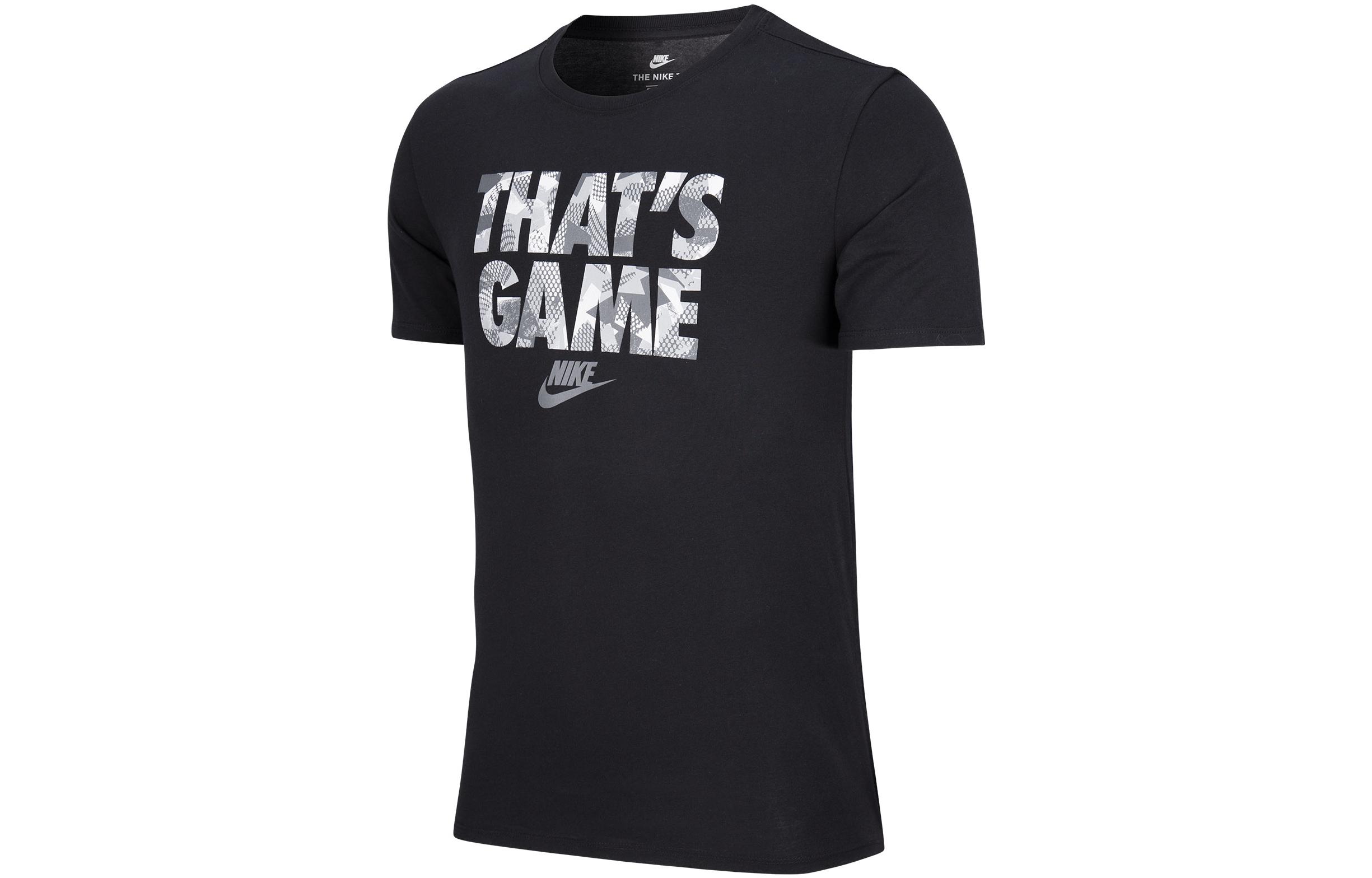 Nike T Shirts Men s Black Crew Neck Moderate Straight Fit 940646-010 S