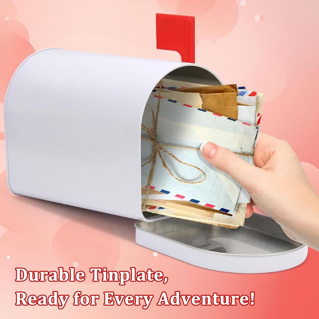 White Tin Mailboxes for Classroom,Playhouse and Mail House