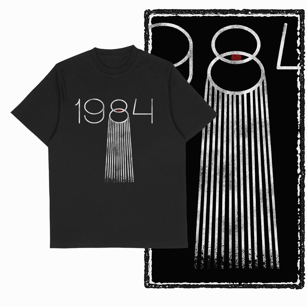 Coolmind X0019 Bavlna velká velikost potisk 1984 Exkluzivní grafické pánské tričko volné s kulatým výstřihem pánské tričko ležérní tričko pro muže trička