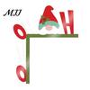 Decorazione Murale Natalizia da Interno, Segno Angolare in Legno per Porta di Natale, Ornamento Festivo a L da Appendere, Regalo per Festa in Casa, Babbo Natale Renna Pan di Zenzero