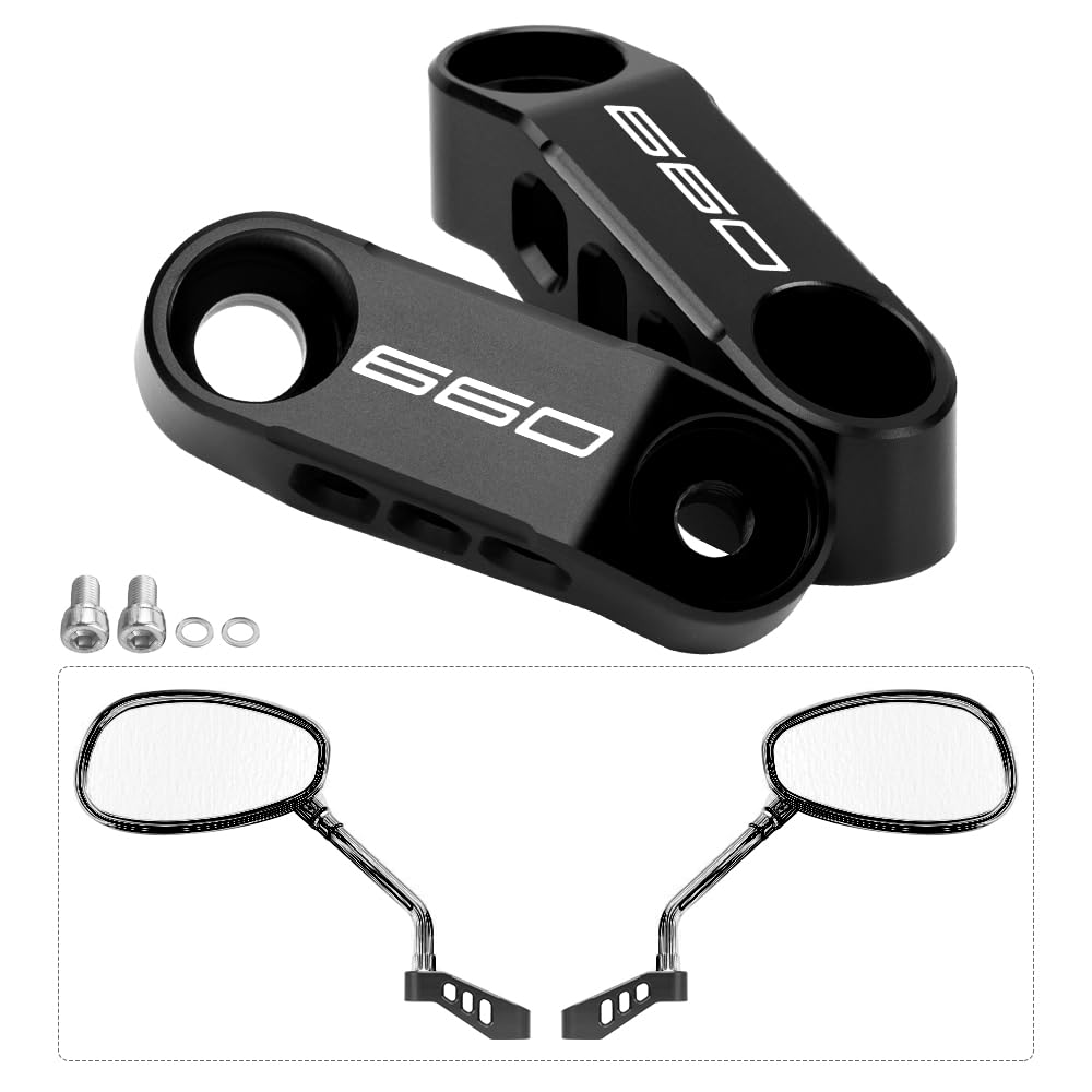 MotHeartCNC Motorcycle Mirror Stays for Trident 660 2020-2026 Mirror Mount Bracket Rear View Mirrorrisers