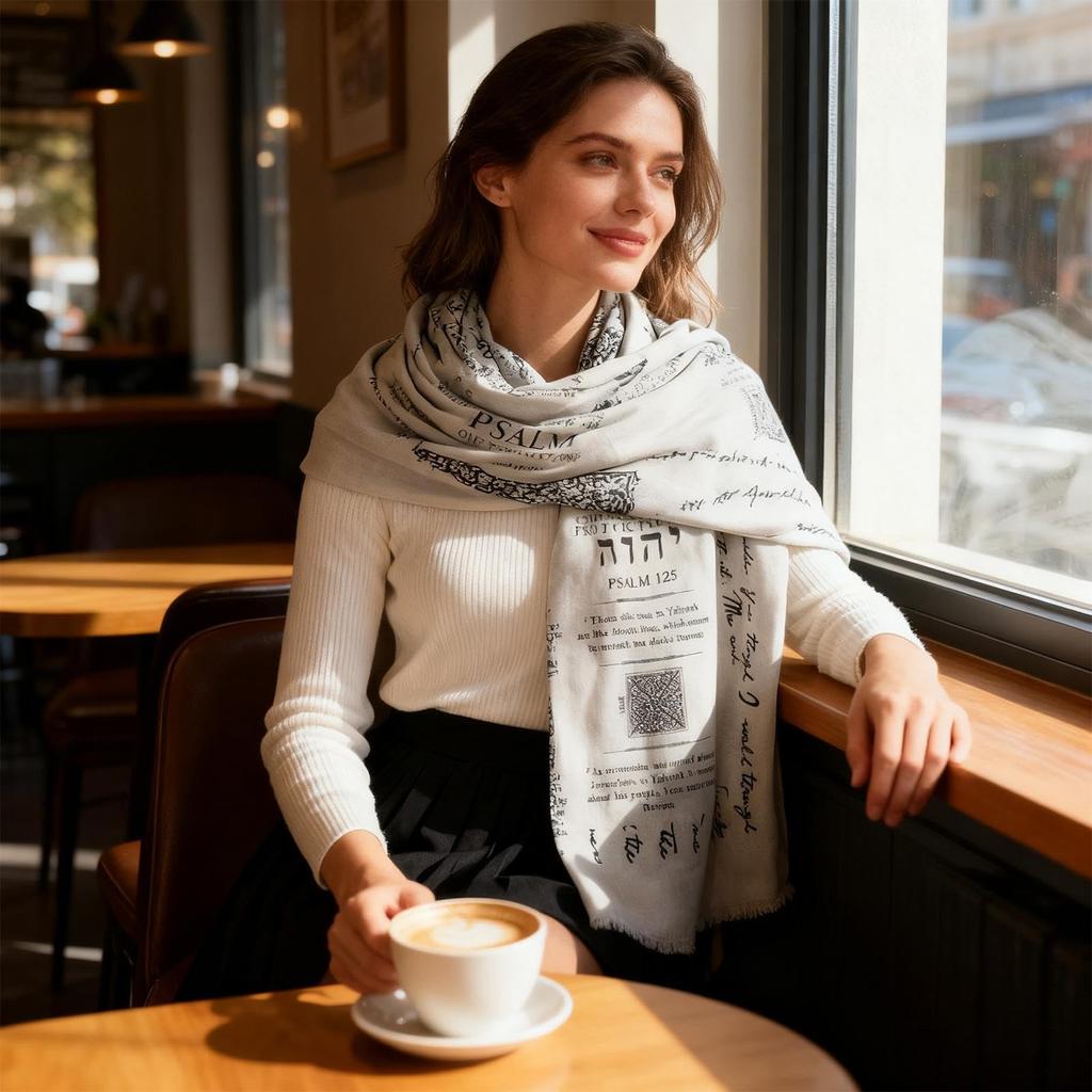 Schal Bibelvers Schal für Damen 70x170cm - Leichte Schals für Festival Party Freunde