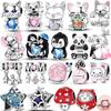 Original Charms Beads Pendant 925 Silver Parent Child Holding Hands Kitten Beads Fit Bracelet Woman Jewelry Gifts