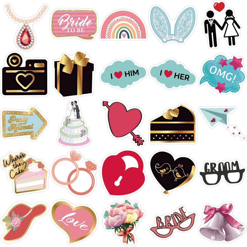 

52 шт. Наклейки-граффити для украшения свадебной вечеринки, ноты для гитары, чемодан, сделай сам, водонепроницаемые