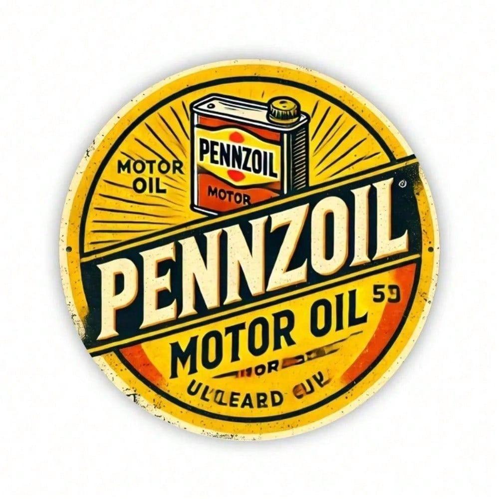 Retro Pennzoil Metallwandkunstschild Vintage Garagendekor Poster