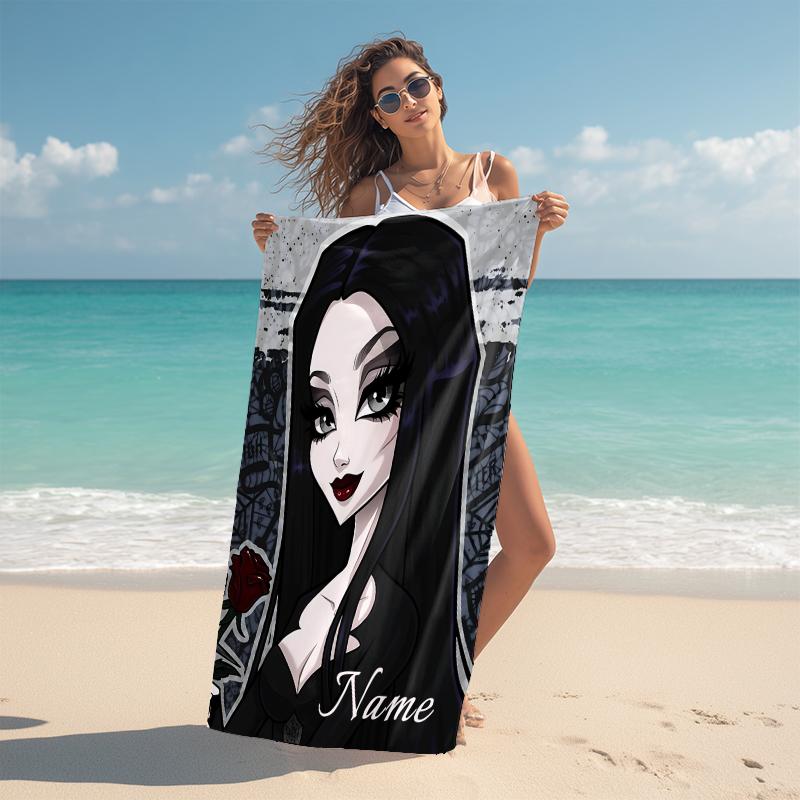 Personalized Monster High Adventure Beach Towel Microfiber Beach Towel Thin Absorbent for Beach Swimming Yoga Bath Sports. 0910342