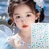 Aurora Butterfly Face Rhinestone Stickers: Shiny, Self-Adhesive Gauze Stickers for Children's Stage Makeup.