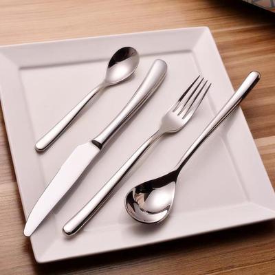 Premium 304 Rustfritt Stål Bestikksett: Kniv, gaffel og skje for biff - Perfekt for restauranter og hoteller