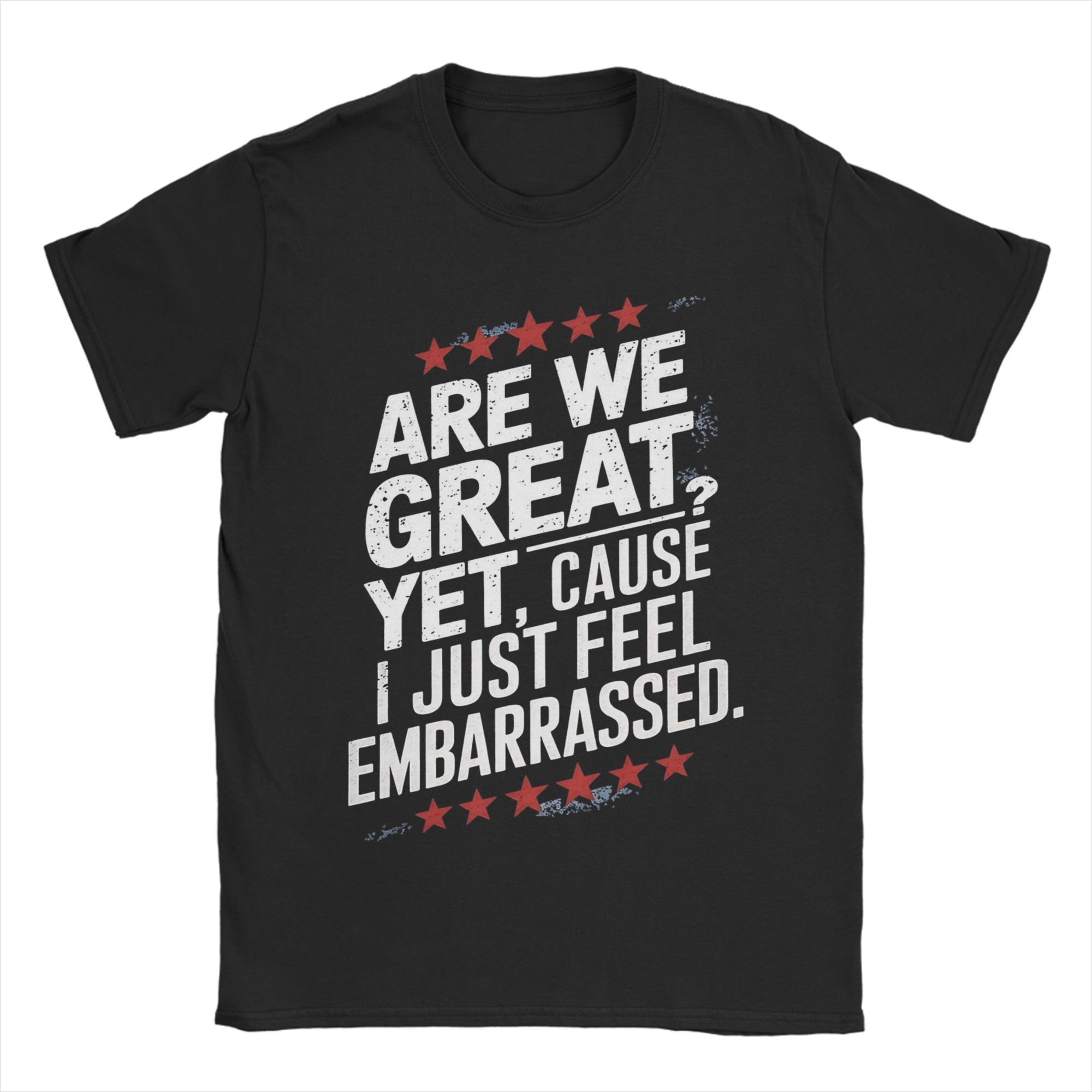 Graphic Printing Are We Great Yet T Shirt For Unisex Cotton Tee Shirt Short Sleeve Clothes S разноцветный