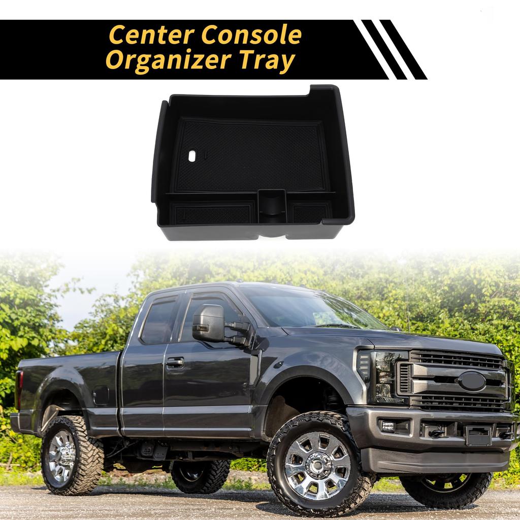 REPAIROCK Center Console Organizer Tray Armrest Storage Box Insert Tray Plastic Black for Ford Maverick 2022 2023 2024