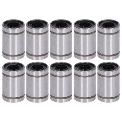10Pcs Linear Motion Bearing Cylinder Optical Axes Slider Test Frame Spare ID 6mm OD 12mm LM6UU