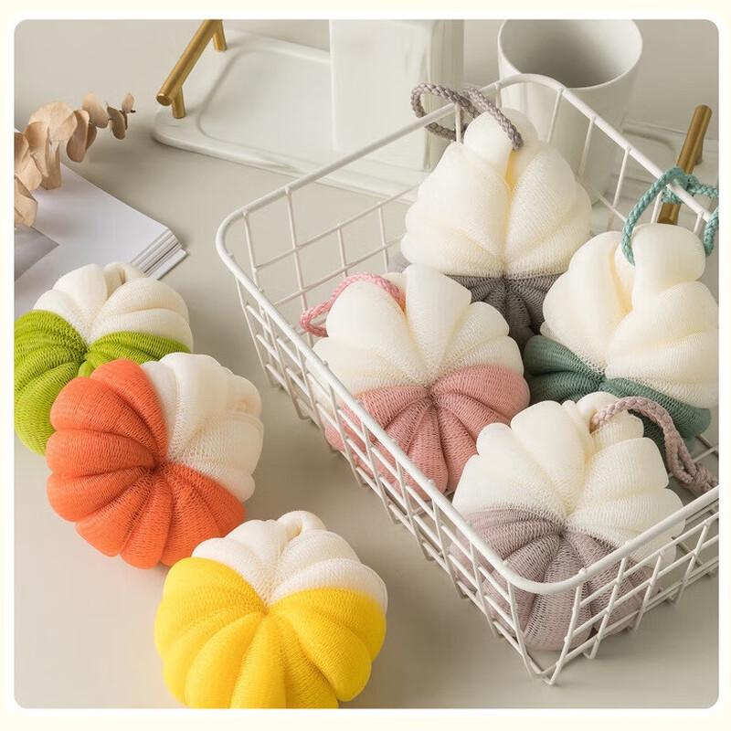 Baizi en Dual-Color Bath Pouf Set (3-Pack)