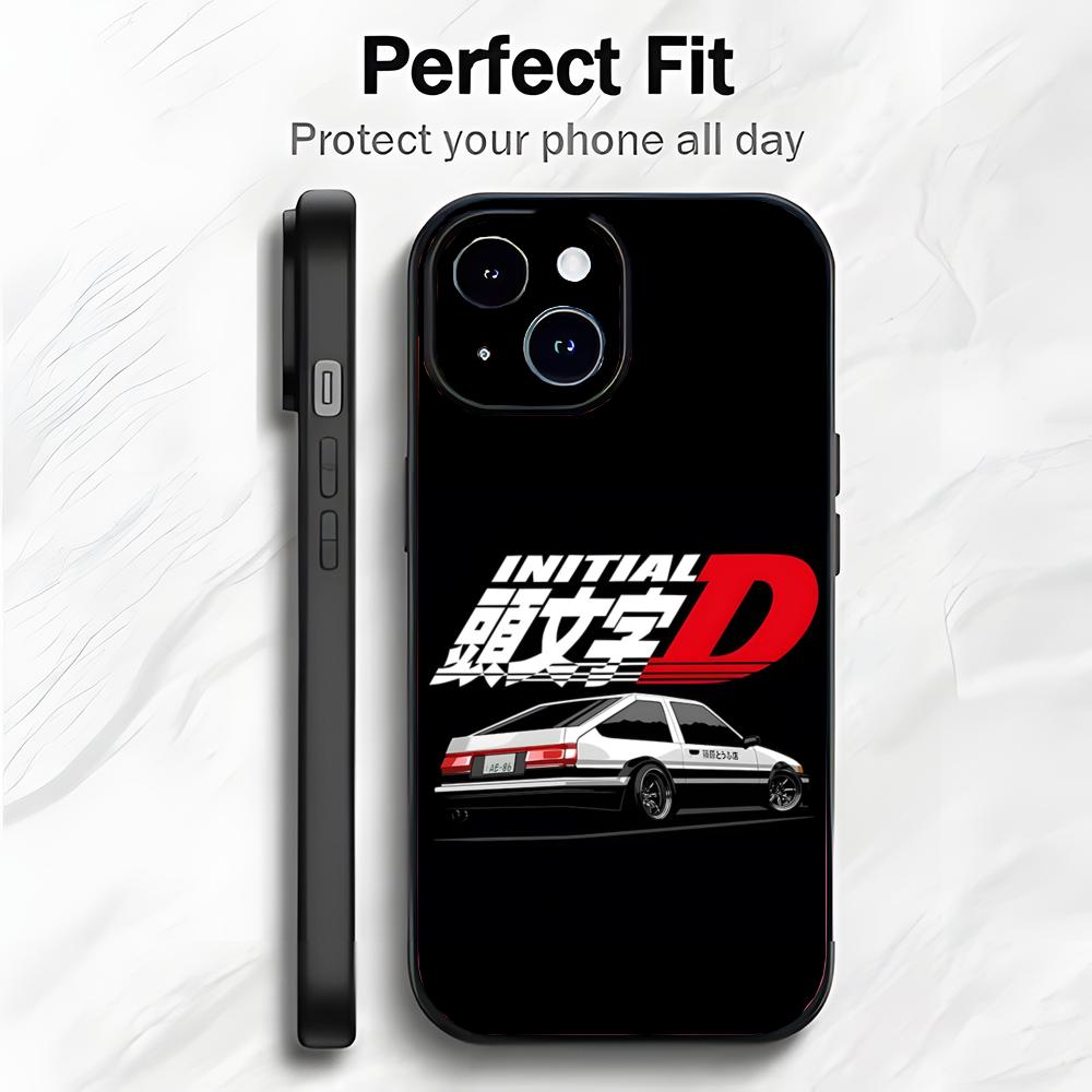 Racing Classic Japanese Anime I-Initial D Phone Case Phone Case Soft Packaging Lightweight For iPhone17 16 15 14 13ProMax