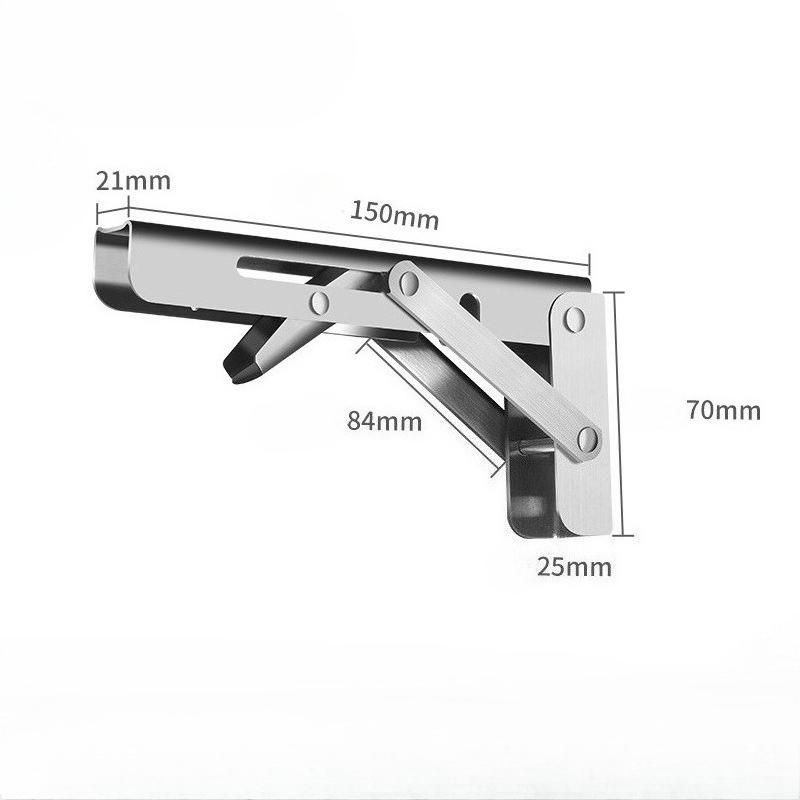 2pack Heavy Duty Foldable Shelf Bracket, DIY L  Stainless Steel Bracket for Workbench Folding Table Hinge