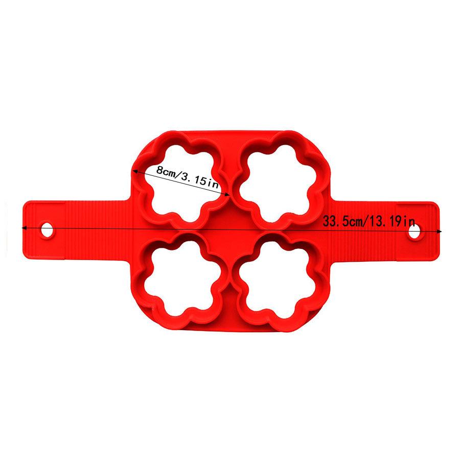 Silicone Egg & Pancake Mold - Multi-Shape 7-Hole Fryer