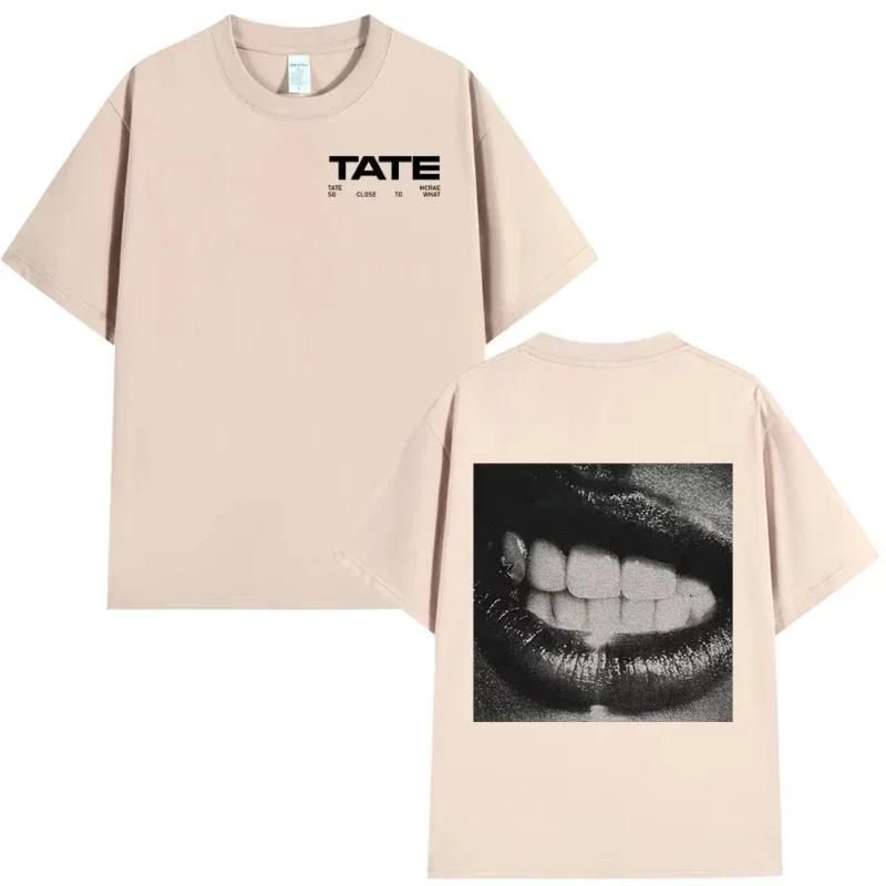 Tate McRae Tan Cerca De Qué 2025 Merchandising Nuevo Álbum Camiseta Hombre Mujer Algodón de Alta Calidad Camisetas Manga Corta Camiseta Harajuku