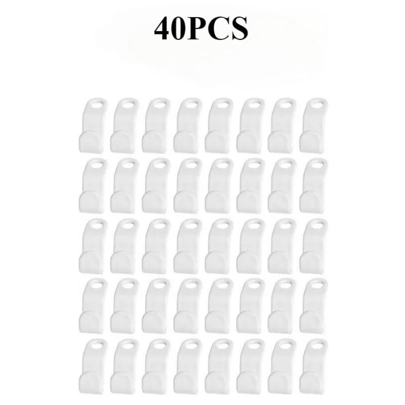 60Pcs Clothes Hanger Connector Hooks Space Saving Hanger Extender Closet Organizer Plastic Extender Clips Wardrobe Coat Shirt