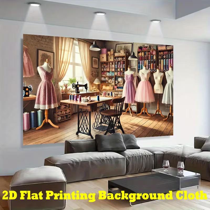 2D Tailor Studio Backdrop Fashion Workshop Photography Booth