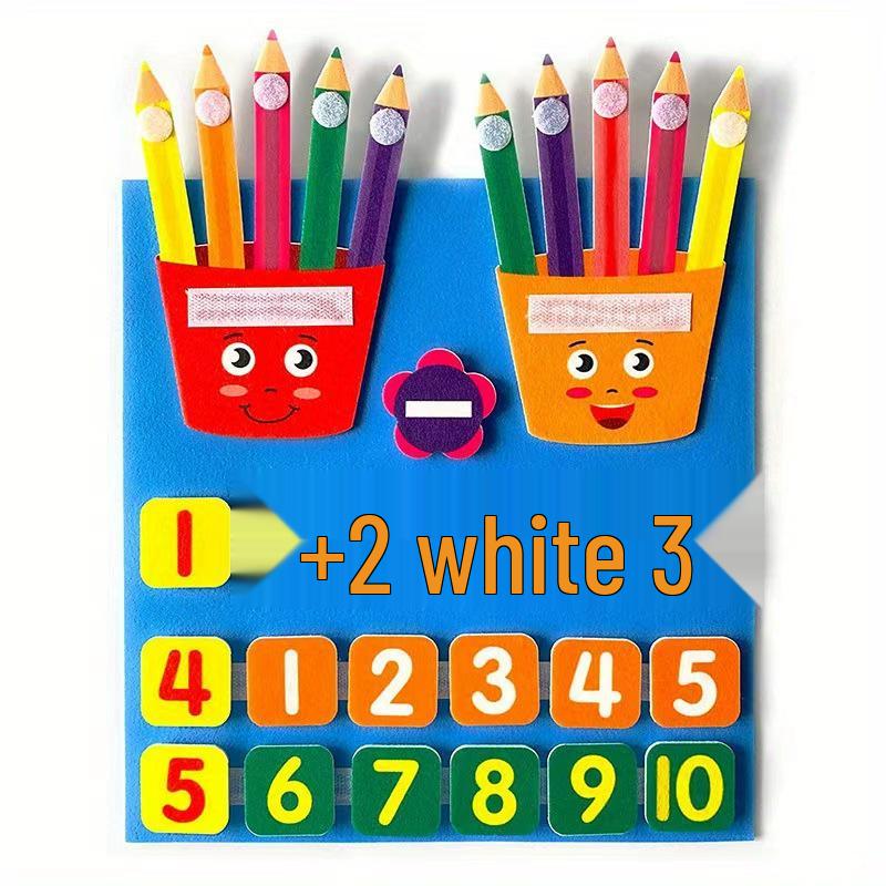 

Kids Felt Finger Learning Board: Early Education Toy for Addition & Subtraction