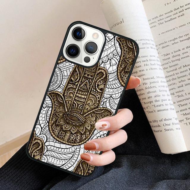 Hamsa Hand of Fatima Phone Case Back Cover for iPhone 17 Air 16 15 14 13 11 12 Pro Max Plus Fundas Coque