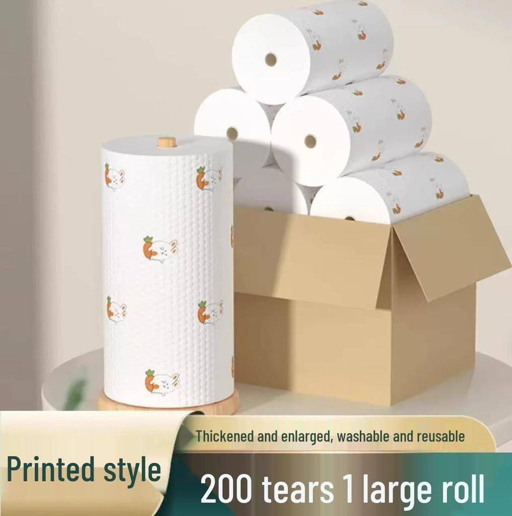 Lazy Rags Thickened Disposable Kitchen Towels: Large, Absorbent, Non-Stick, Lint-Free for Dry/Wet Use.