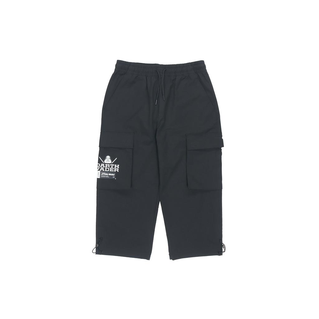 Li-Ning X Star Wars Fashion Series Theme Print Patch Pocket Drawstring Sports Capris Men Bottoms Black AKQR115-2