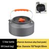 Tragbare Outdoor Aluminium Teekanne und Kaffeekessel für Camping, Bergsteigen und Brauen am Lagerfeuer.