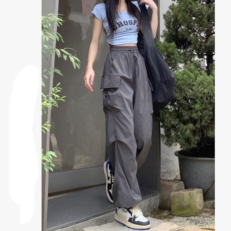 Loose and Thin Wide-leg Sports Trousers Versatile Casual Straight Leggings
