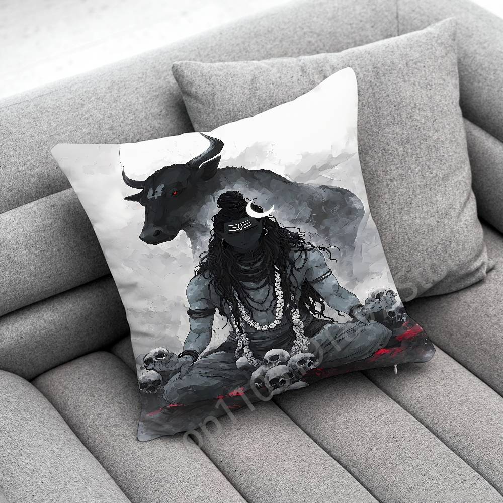 Indie Pán Šiva Brahma Višnu Povlak na polštář Pro 55x55cm 40x40cm 45x45cm 50x50cm 30x30cm Čtvercový kancelářský povlak na polštář