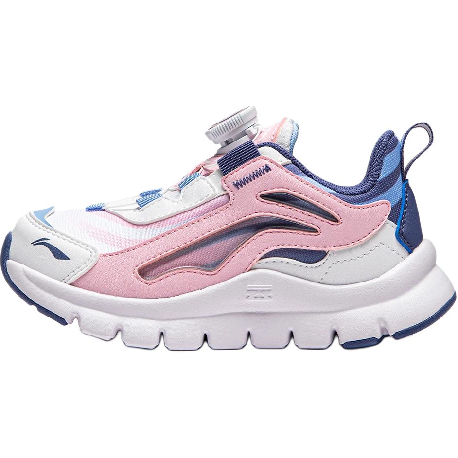 Li Ning Kids Sports Lifestyle Cloud Fashion Comfortable Versatile Casual Shoes Kids Casual Shoes Standard-White Starry-Blue YKNU090-32