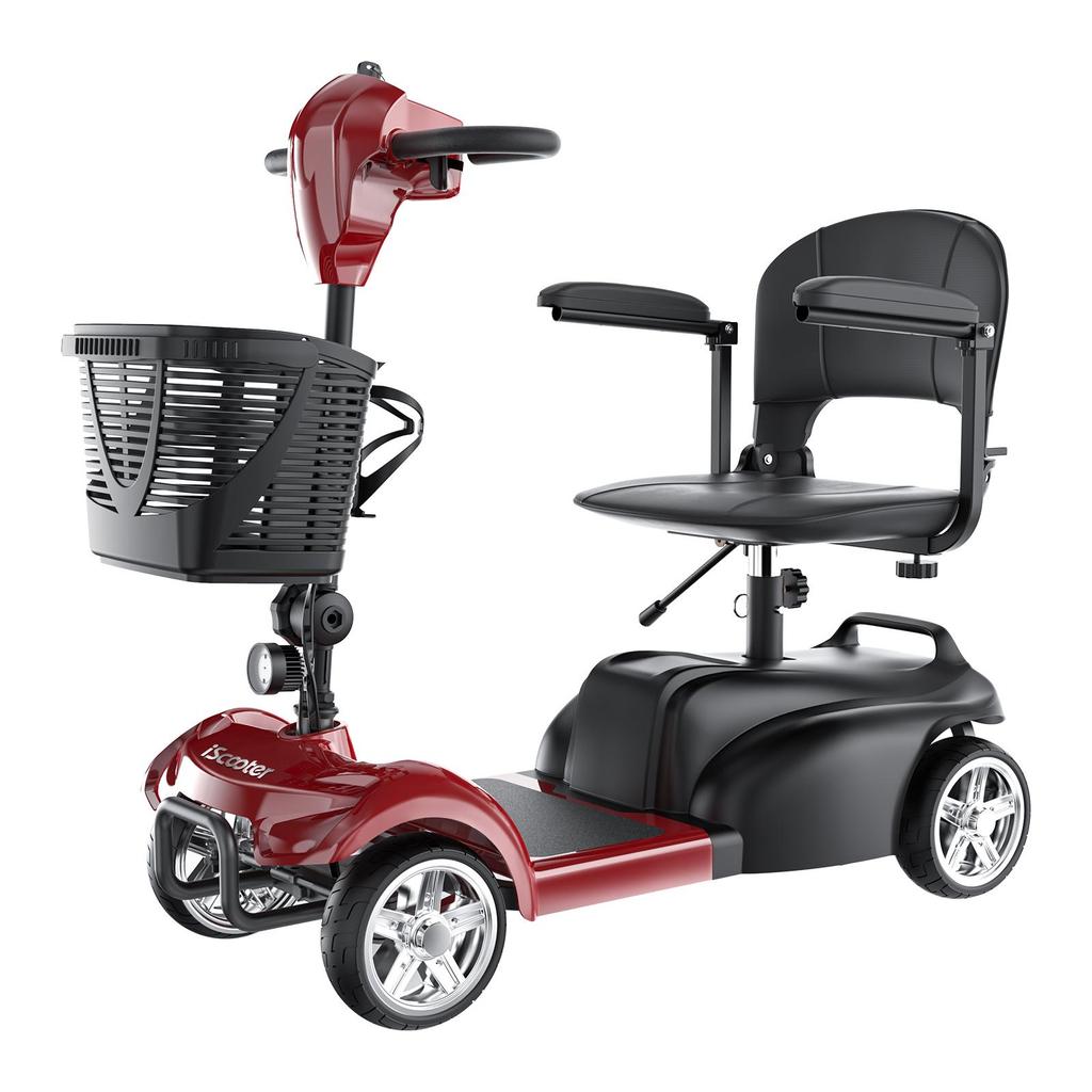 iScooter X02 4-Wheel Electric Mobility Scooter for Seniors, 24V 12Ah Battery