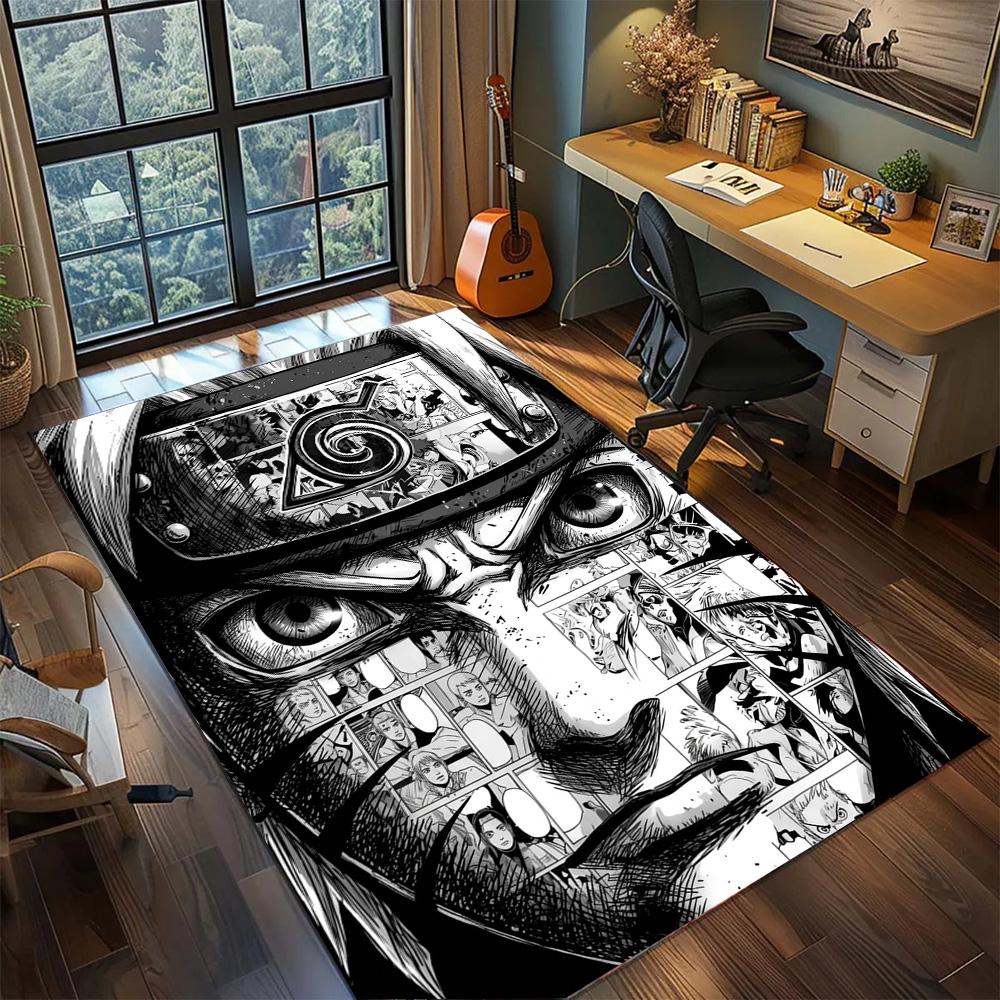Naruto Indoor Carpet Large Area Rugs Non Slip Washable Floor Mat for Gamer Room Decoration